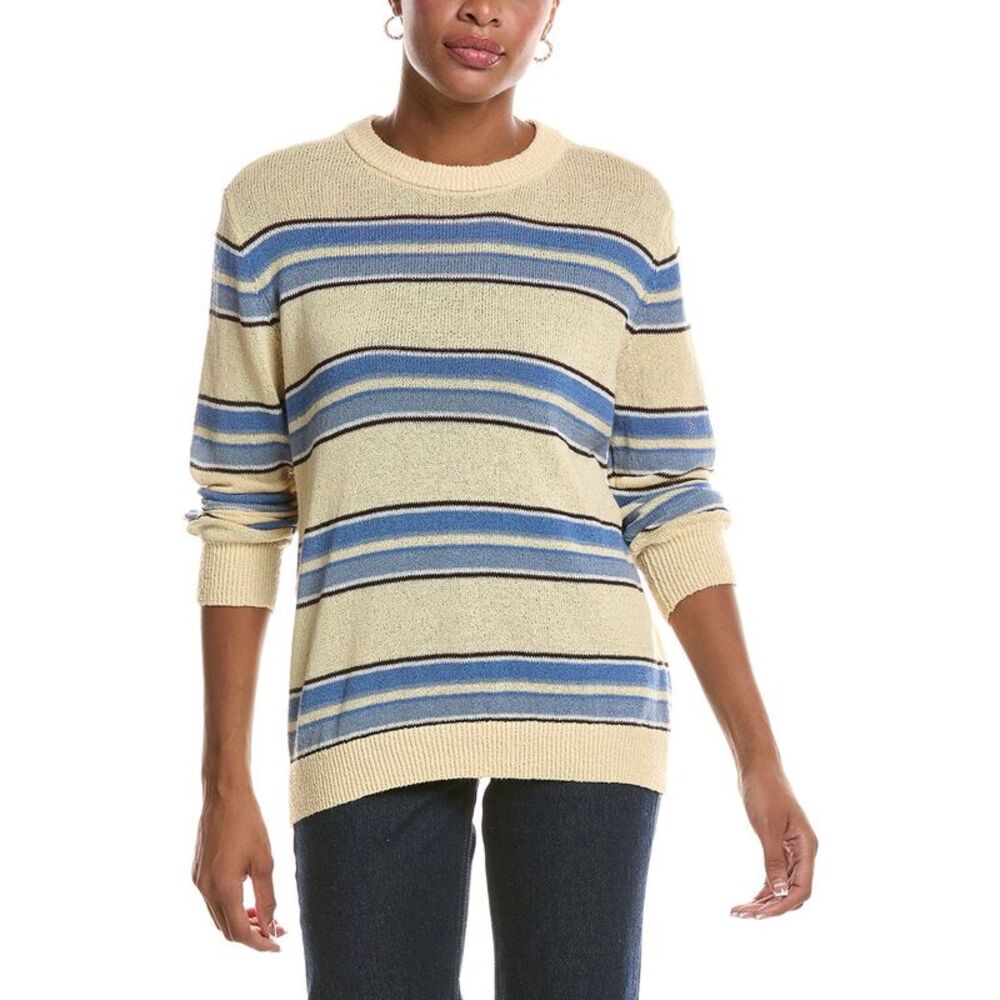 Rd Style Womens  Severine Long Sleeve Crewneck Pullover, Blue